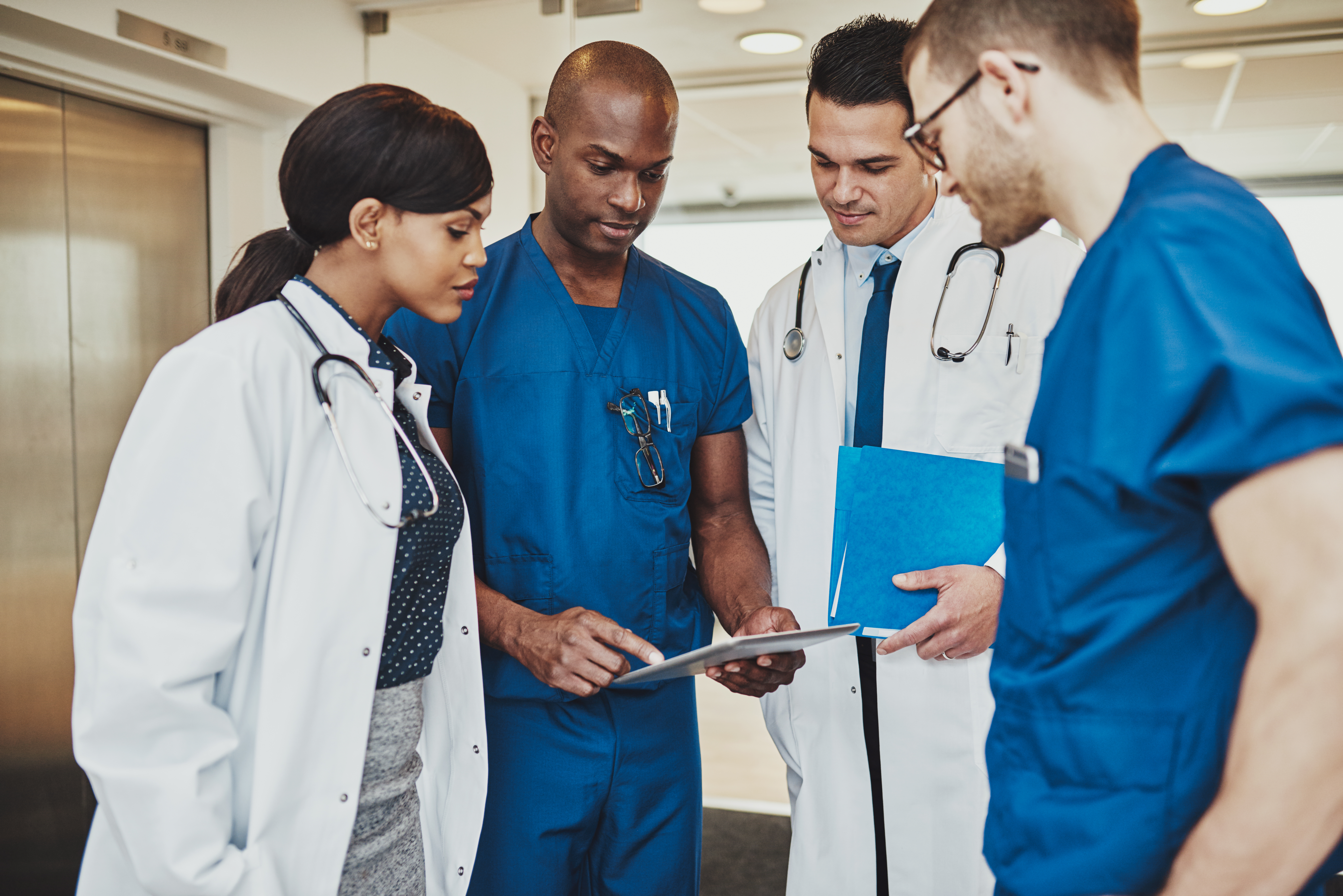 Medical team having a emergency meeting at hospital